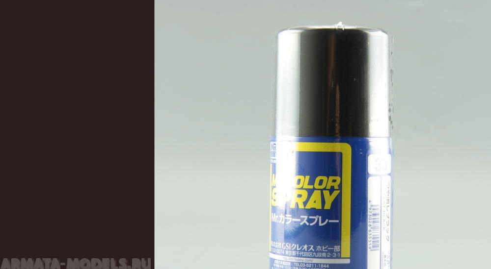 S033 Краска в баллончиках т.м. MR.HOBBY 100мл  FLAT BLACK