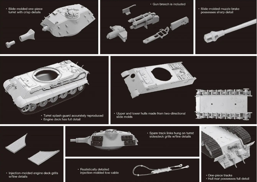 7231Д Sd.Kfz. 182 KINGTIGER PORSCHE TURRET Dragon