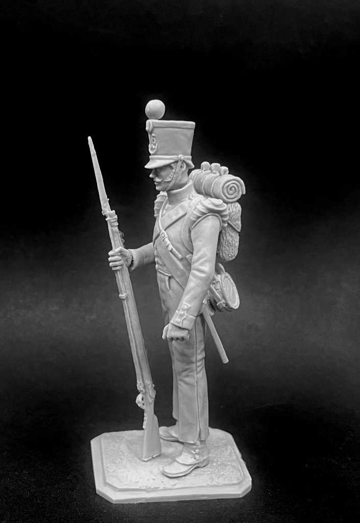 CHM-54343(M). Шассер 16-го легкого пехотного батальона, Голландия 1815 г. 54 мм. Материал - белый металл. Chronos Miniatures