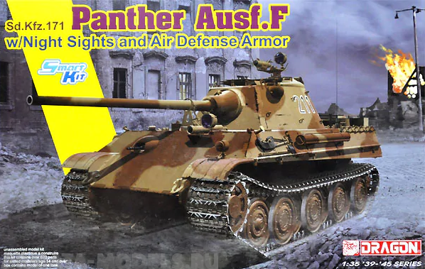 6917Д1/35 Танк Пантера F с ночным прицелом и броней ПВО Dragon