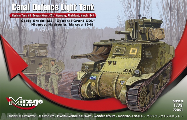 729001 Танк Medium Tank M3 General Grant - Canal Defence Light, late version Mirage Hobby