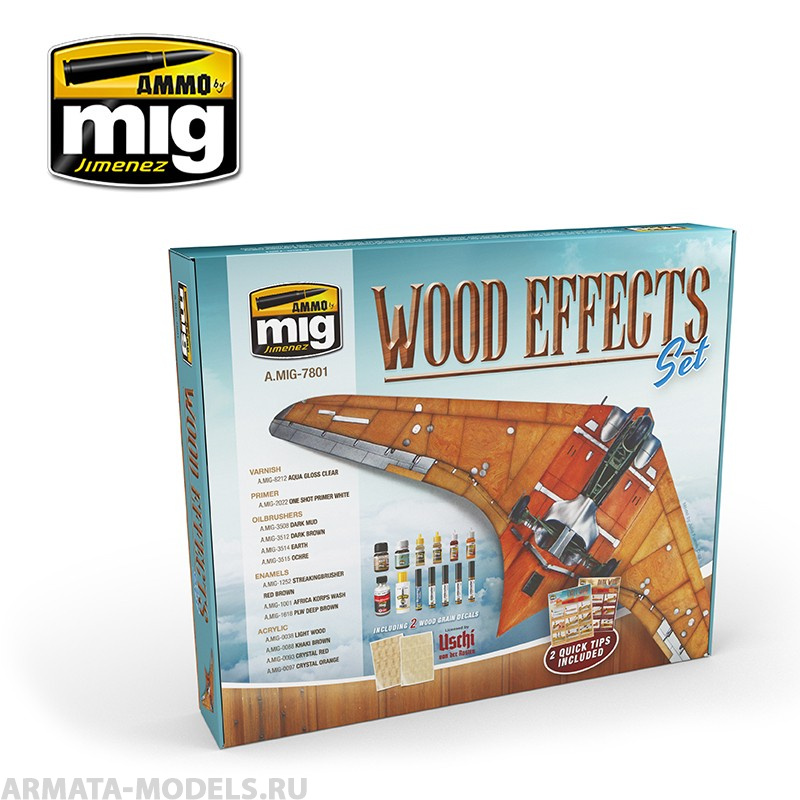 AMIG7801 Ammo Mig Подарочный набор WOOD EFFECTS SET 17мл