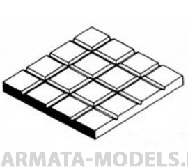 EVG4517 Мостовая, квадраты 9,5х9,5 мм, лист 15х30см