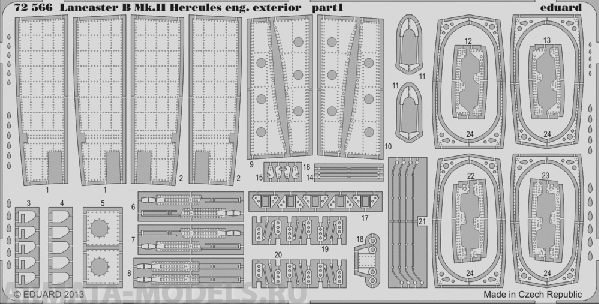 72566ED  Lancaster B Mk.II exterior (for Airfix kit) 1/72