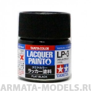 82103 LP-3 Flat Black (Черная матовая) краска 10мл.