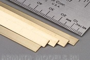 KS5078 Ассортимент латунных гибких полосок 6,35х0,8 мм и 12,7х0,8 мм, 4 шт