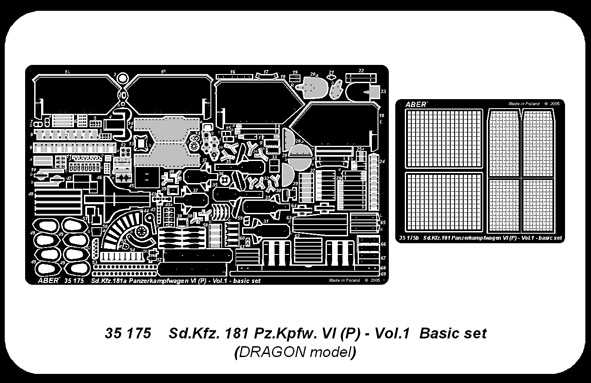 ABR-35 175  Дополнения для  Sd.Kfz.181Pz.Kpfw. VI(P)-Vol.1-basic set для Dragon 1/35