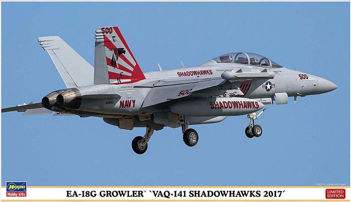 02250 Самолет Boeing EA-18G Growler VAQ-141 Shadowhawks 2017 (HASEGAWA) 1/72