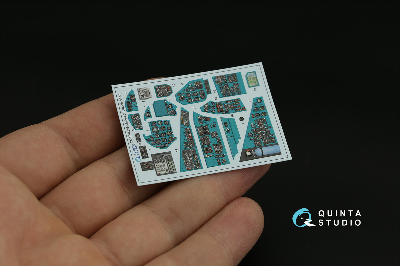 QDS-48356 3D Декаль интерьера кабины Ми-24Д (Trumpeter) (Малая версия)