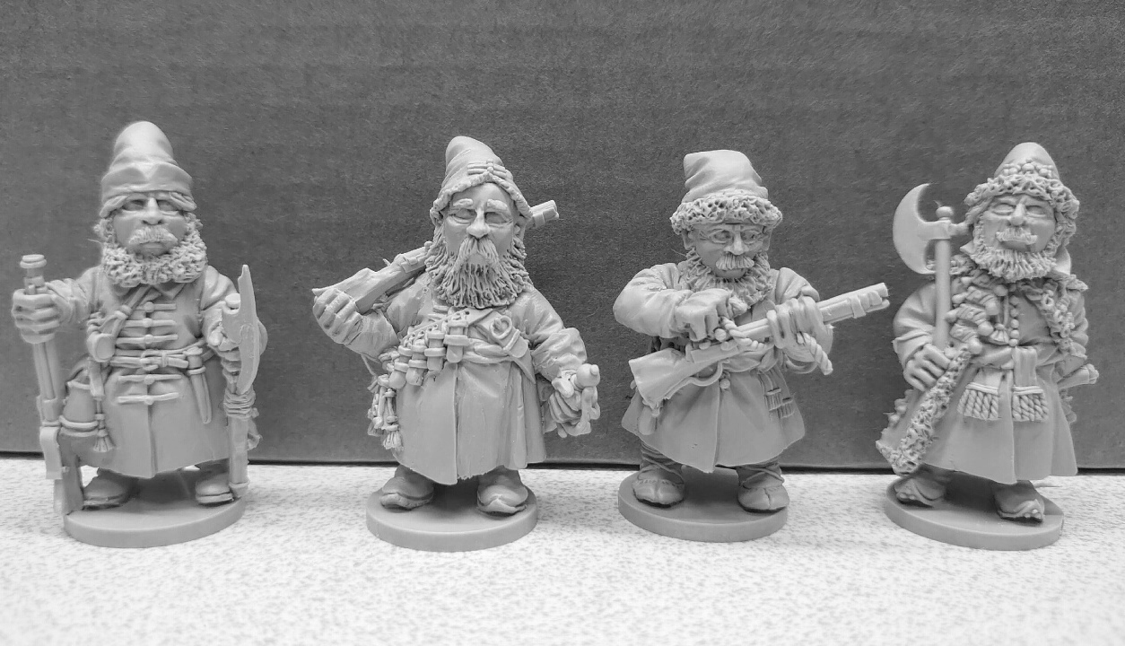 BIK-50.11. Стрельцы, 17 век. В комплекте 4 фигуры. Материал - смола. Баталия Миниатюра