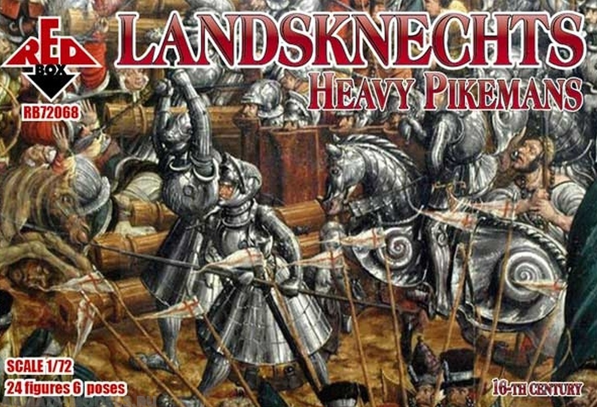 RB72068 Фигуры Landsknechts Heavy Pikemans 16th century Red Box