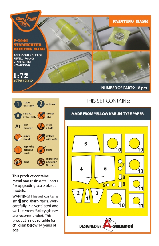 CPA72032 Маски для F-104G Lockheed, Starfighter (Revell)