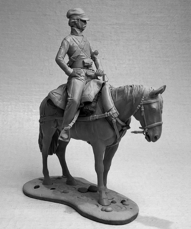 CHM-54361. Вожатый зарядного ящика конно-артиллерийских рот Донского Казачьего Войска. Россия, 1808-16 гг. 54 мм. Материал - смола. Chronos Miniatures