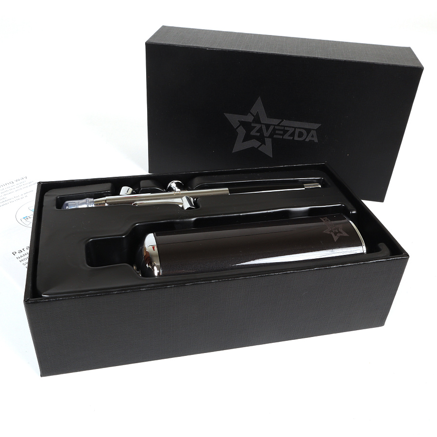 MW-9009A Аэрограф + беспроводной портативный аккумуляторный воздушный компрессор (серебристый)