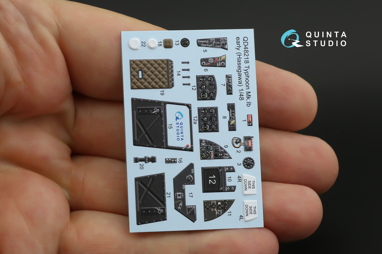 QD48218 3D Декаль интерьера кабины Hawker Typhoon Mk.1b early (Hasegawa)