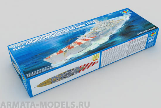 05777P Italian Navy Battleship RN Roma 1943 Trumpeter