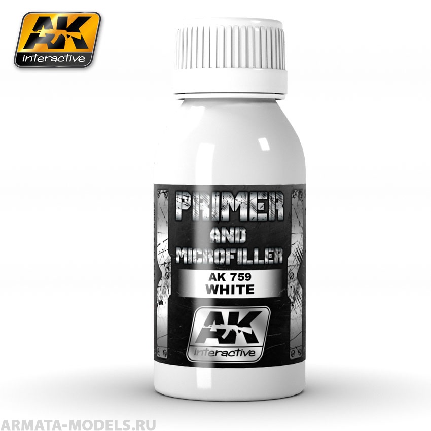 AK-759 Грунтовка WHITE PRIMER AND MICROFILLER 100 ml