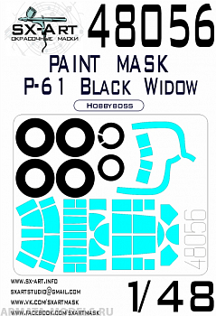 48056SX Окрасочная маска P-61 Black Widow (Hobbyboss)