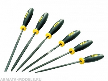 Набор STAYER PROFI Надфили с двухкомпонентной ручкой, 100мм, 6шт