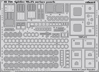 48766ED  Spitfire Mk.IX surface panels (for Eduard kit) 1/48