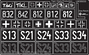 LW35033 spraying stencil Tiger early production of Das Reich