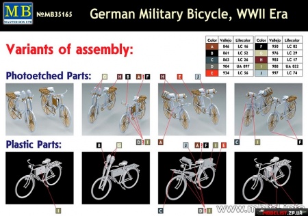 Набор фигурок MB35165 Немецкий военный велосипед, период Второй мировой войны  Master Box (MB)