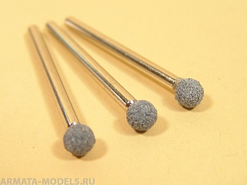 2372 Насадка шлифовальная, карбид кремния, шар,  6 мм, 3 шт./уп.,блистер