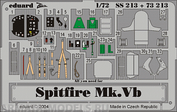 SS213 Фототравление Spitfire Mk.Vb For TAMIYA kit