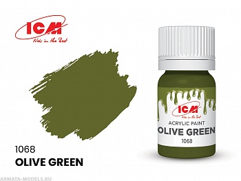 C1068 Краска для творчества, 12 мл, цвет Оливковый(Olive Green)