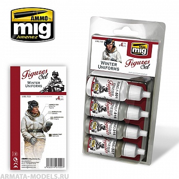 AMIG7020 Ammo Mig Набор акриловых красок для цветовой модуляции WINTER UNIFORMS