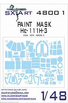 48001SX Окрасочная маска He-111H-3 (ICM)