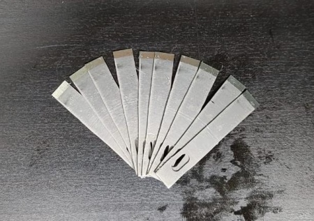 T-007RPG Набор прямых лезвий для ножа (10 шт) Push knife blade X10 piece set