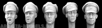HGH08 5 heads, Ger. SS Off. crushed caps 