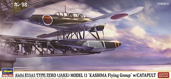 02219 Aichi E13A1 TYPE ZERO (JAKE) MODEL 11 KASHIMA Flying Group w/CATAPULT