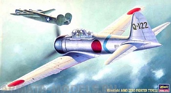 09118 Самолет Mitsubishi A6M3 ZERO JT18