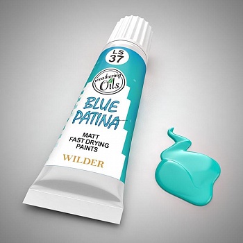 LS-37 Краски специальные быстросохнущие, на основе льняного масла. 20 мл цвет патина голубая