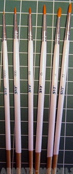 3691J Набор кистей из синтетического волоса,  6 шт.