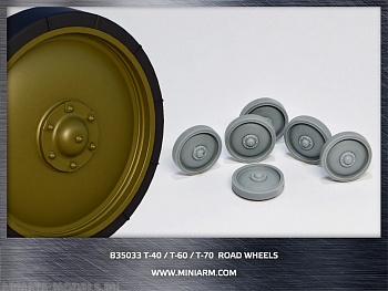 35033 Т-40/Т-60/Т-70 Набор опорных катков  (12шт)  для моделей МиниАрт ,ХоббиБосс