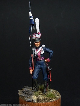 CHM-54199. Рядовой армейских уланских полков, Россия 1812-14 гг. 54 мм. Материал - смола.