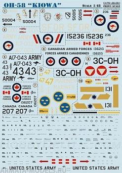 PS48-061 Декаль  Kiowa Helicopter  Part 2