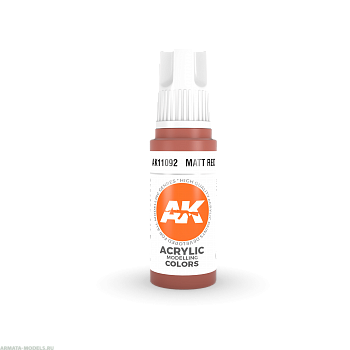 AK11092 Краска акриловая Matt Red 17ml